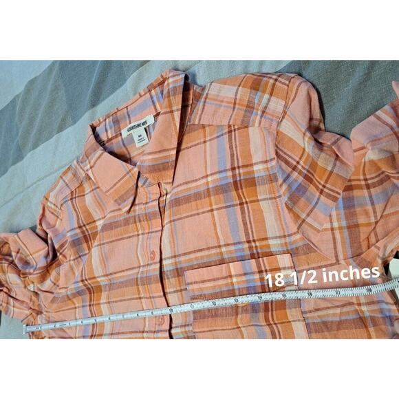 Goodthreads Women's Washed Cotton Boyfriend Shirt , Plaid Long Sleeves XS - Picture 5 of 12